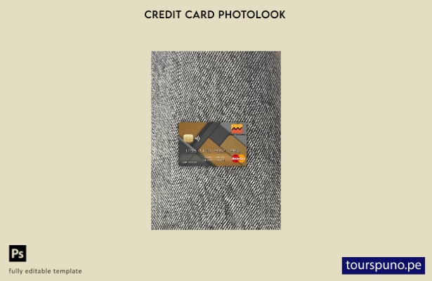 listo para imprimir Plantilla frontal de aspecto fotográfico de mastercard de 31